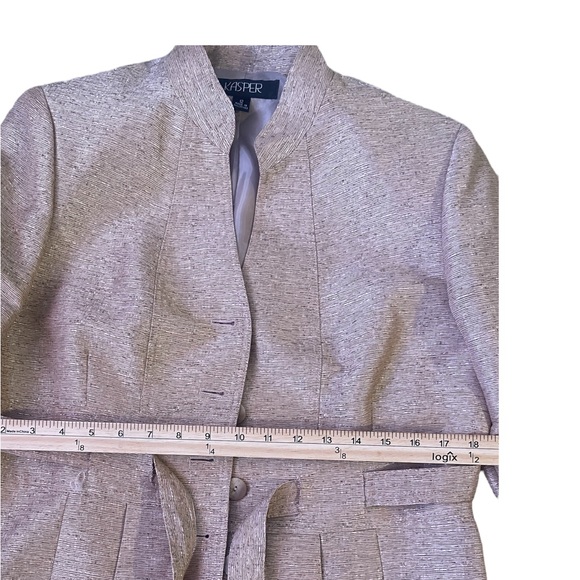 KASPER Skirt Suit‎ Size 12 Two Piece Set  Bonus Belt Executive Career Gold - Picture 15 of 16